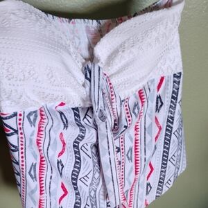 No Boundaries White and Multicolor Top